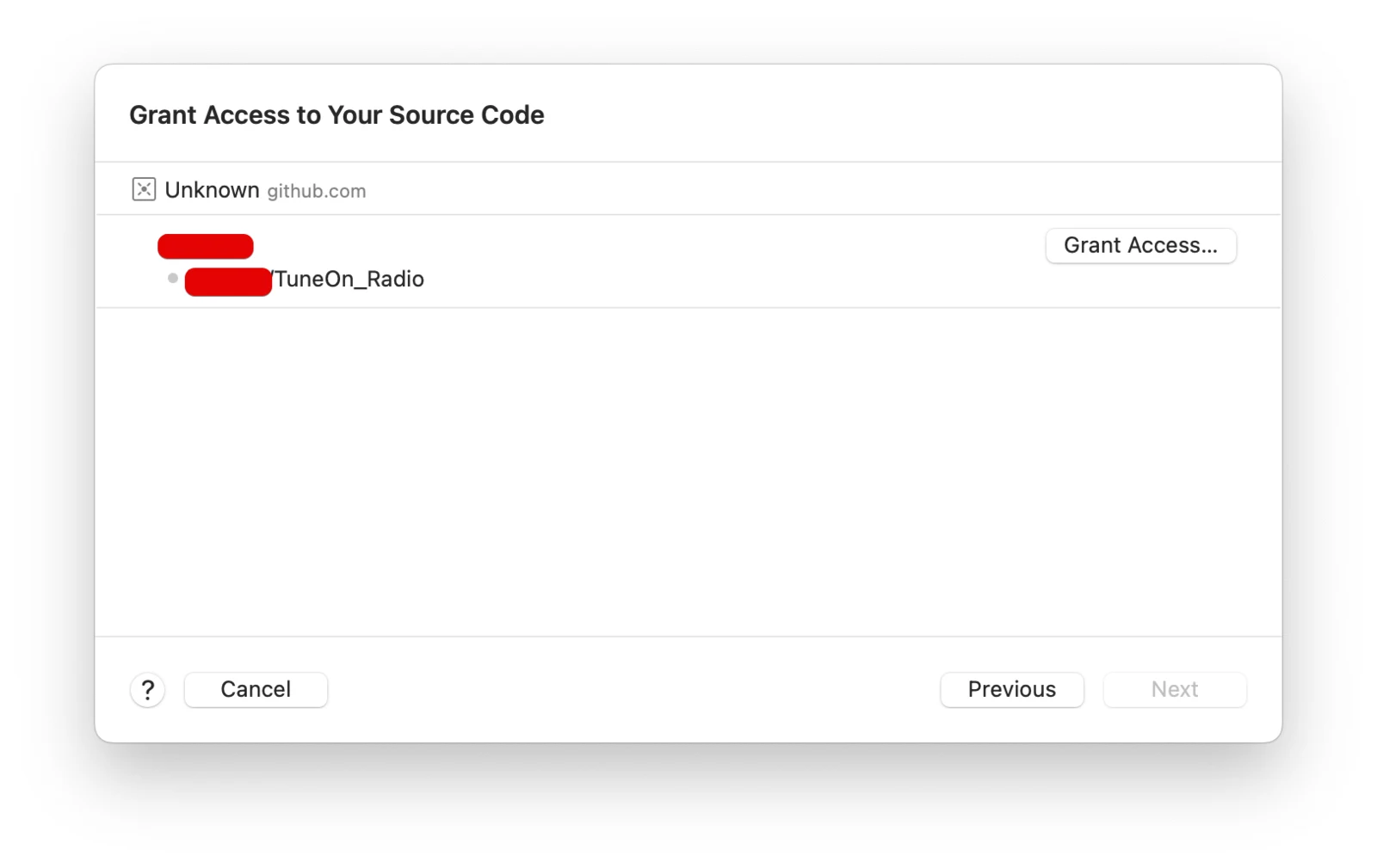 Granting Xcode Cloud access to the source code